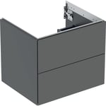 Mueble bajo Geberit serie ONE para lavabo, con dos cajones: Ancho de lavabo=60cm, Lava, Cubierto mate